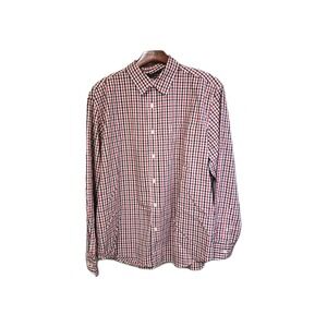 Knox & Lane Large Slimfit Red Black Checkered Long Sleeve Dress Shirt